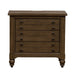 Americana Farmhouse 6 Drawer Bedside Chest in Dusty Taupe and Black image