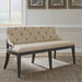 Liberty Furniture Americana Farmhouse Uph Shelter Dining Bench in Dusty Taupe & Black image