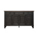 Americana Farmhouse Hall Buffet in Dusty Taupe & Black image
