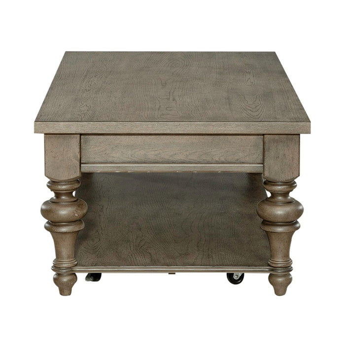 Americana Farmhouse Rectangular Cocktail Table in Dusty Taupe