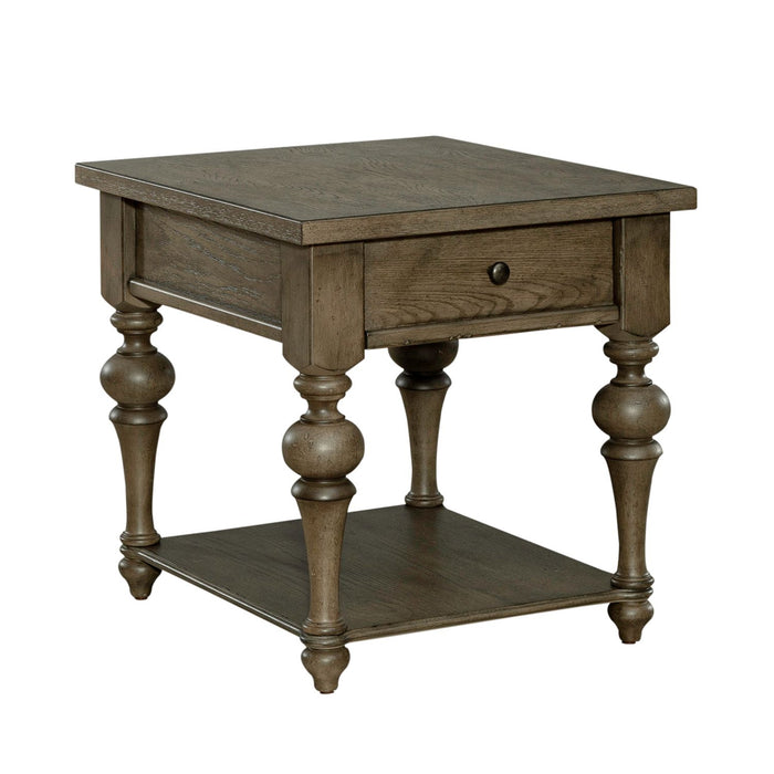 Americana Farmhouse End Table in Dusty Taupe