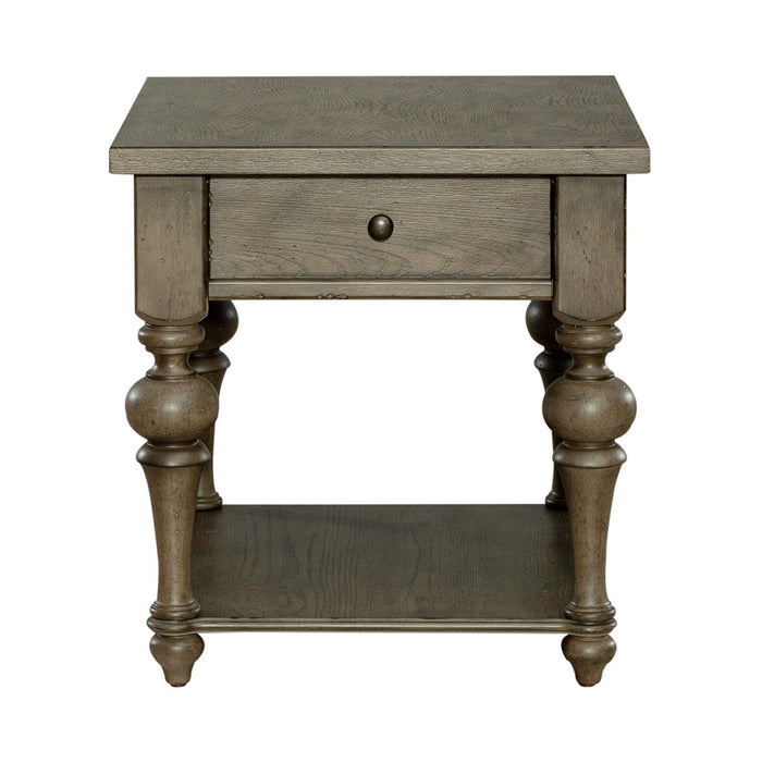 Americana Farmhouse End Table in Dusty Taupe