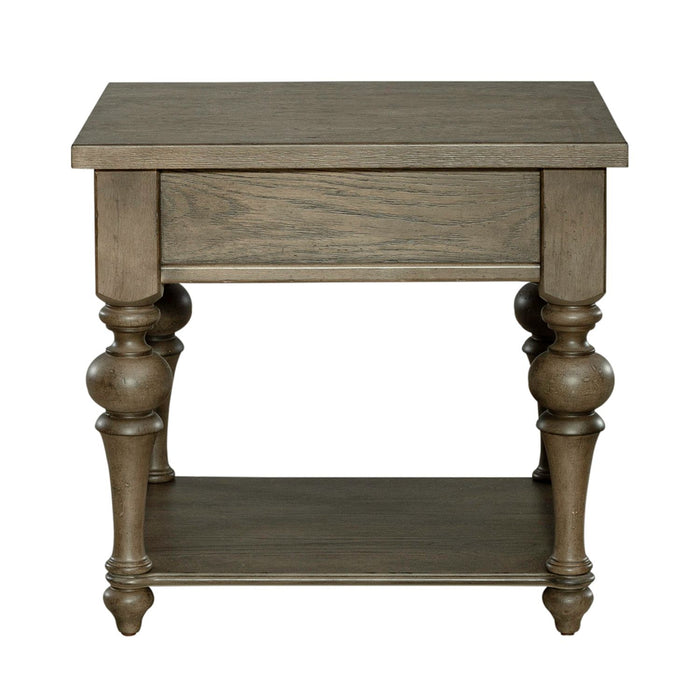 Americana Farmhouse End Table in Dusty Taupe