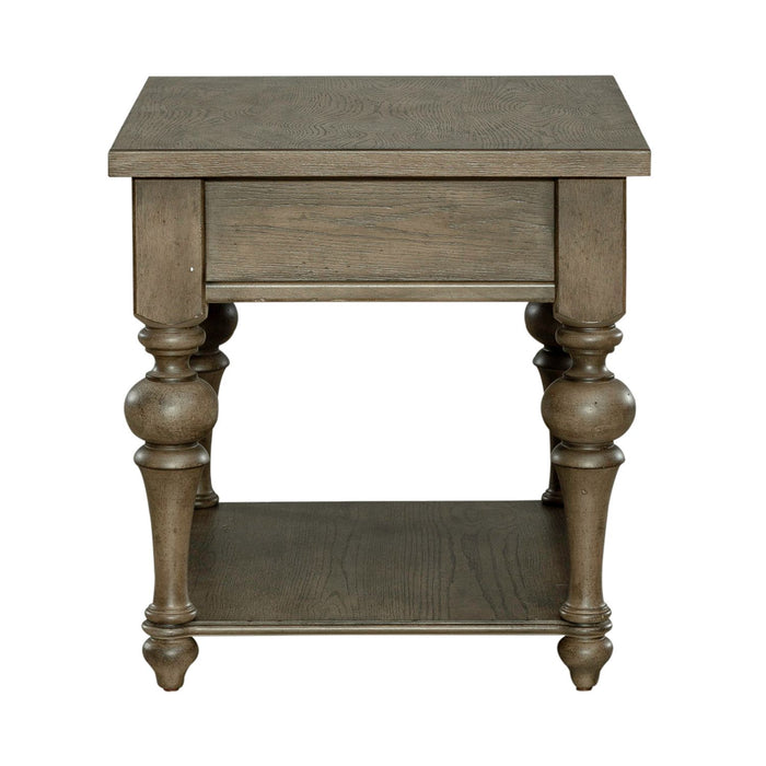 Americana Farmhouse End Table in Dusty Taupe