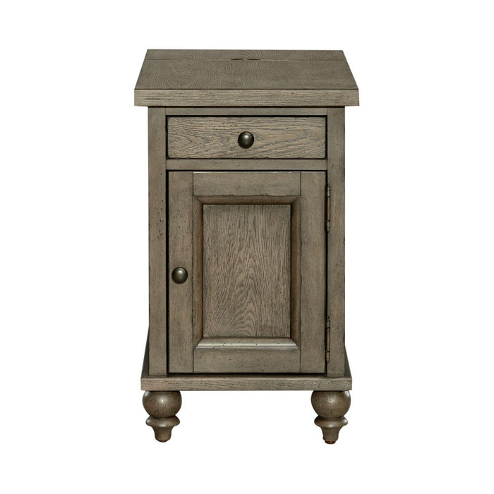 Liberty Furniture Americana Farmhouse Chair Side Table in Dusty Taupe