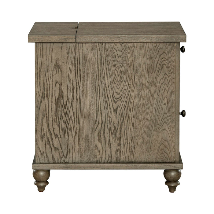 Americana Farmhouse Chair Side Table in Dusty Taupe