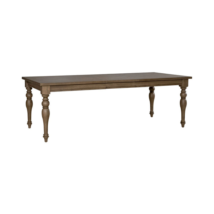 Americana Farmhouse Rectangular Leg Table in Dusty Taupe & Black