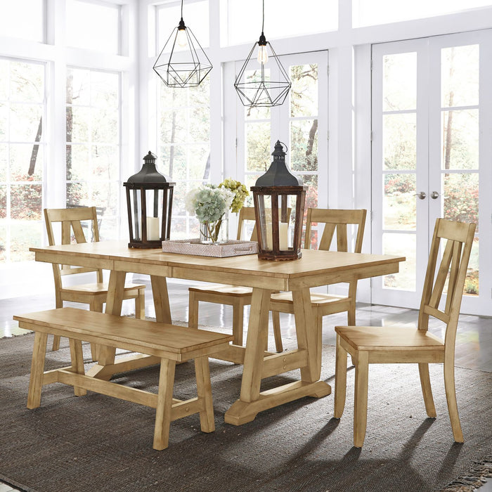 Lindsey Farm 6 Piece Trestle Table Set image