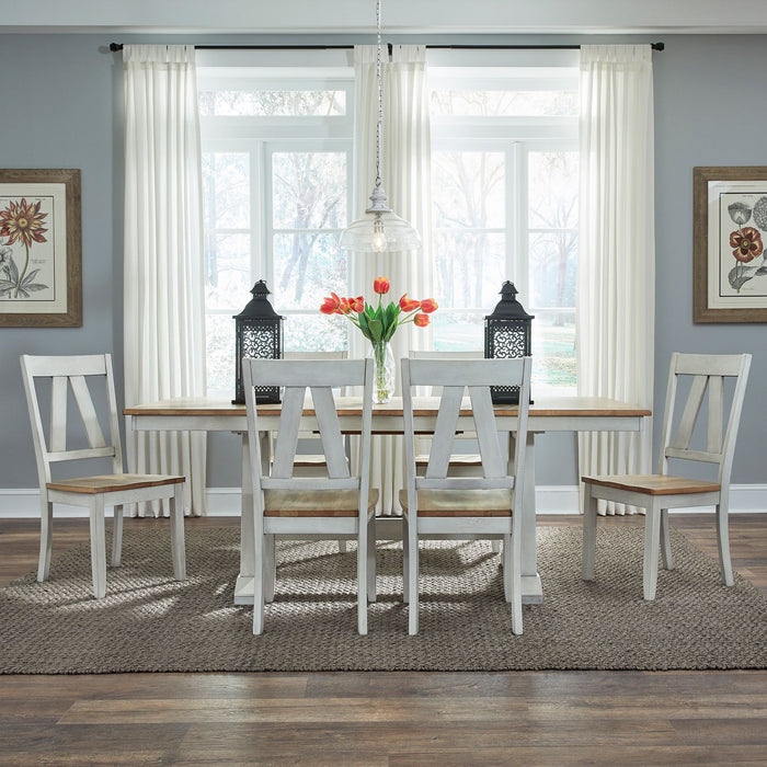 Lindsey Farm 7 Piece Trestle Table Set image