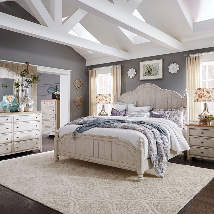 Farmhouse Reimagined Queen Poster Bed, Dresser & Mirror, Chest, Night Stand image