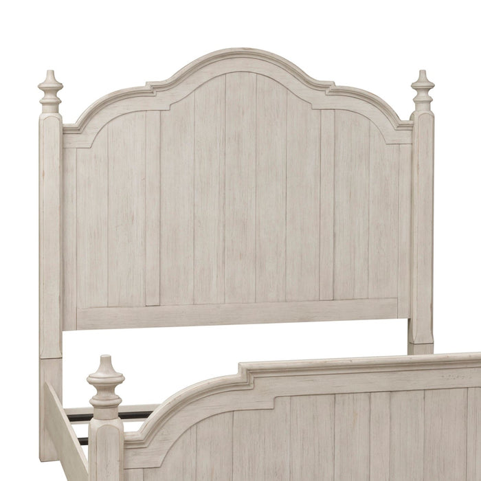 Farmhouse Reimagined Queen Poster Bed in Antique White