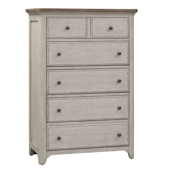 Farmhouse Reimagined Drawer Chest in Antique White