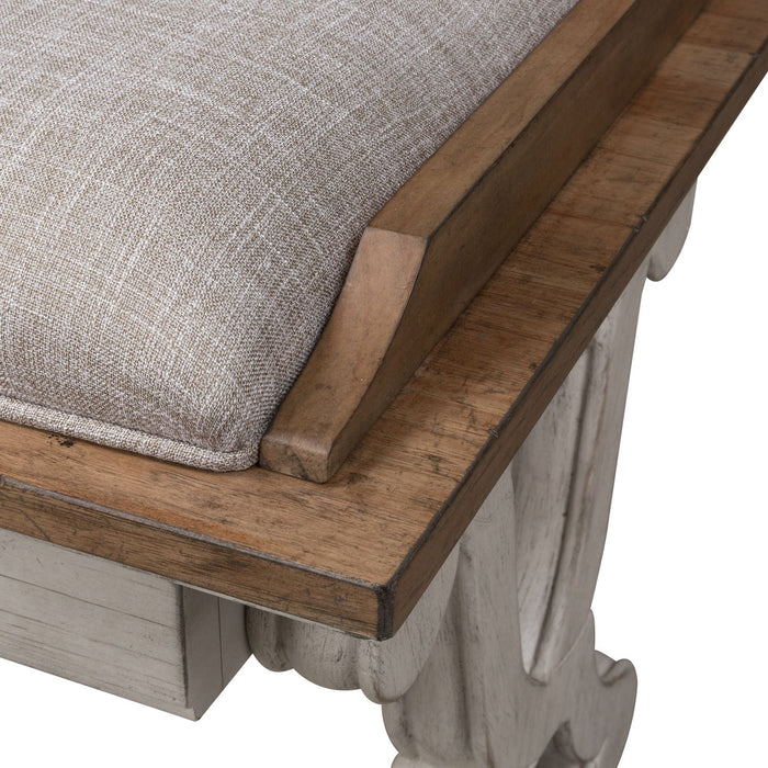 Farmhouse Reimagined Bed Bench in Antique White