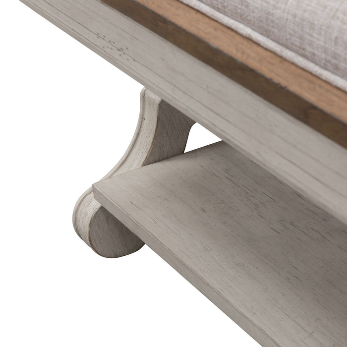 Farmhouse Reimagined Bed Bench in Antique White