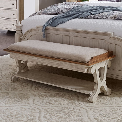 Liberty Furniture Farmhouse Reimagined Bed Bench in Antique White image