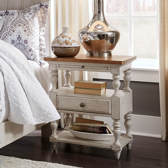 Liberty Furniture Farmhouse Reimagined Drawer Nightstand in Antique White image