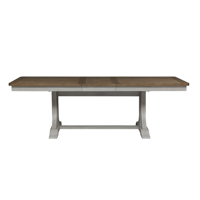 Farmhouse Reimagined 7 Piece Trestle Table Set