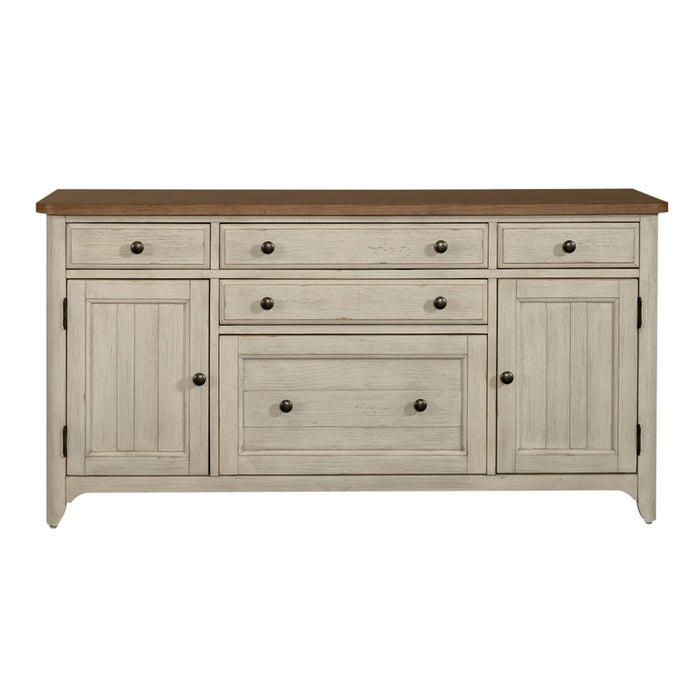Farmhouse Reimagined Door Credenza in Antique White