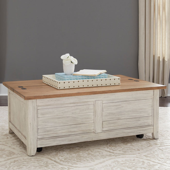 Liberty Farmhouse Reimagined Storage Trunk in Antique White image