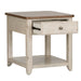 Farmhouse Reimagined End Table with Basket in Antique White image