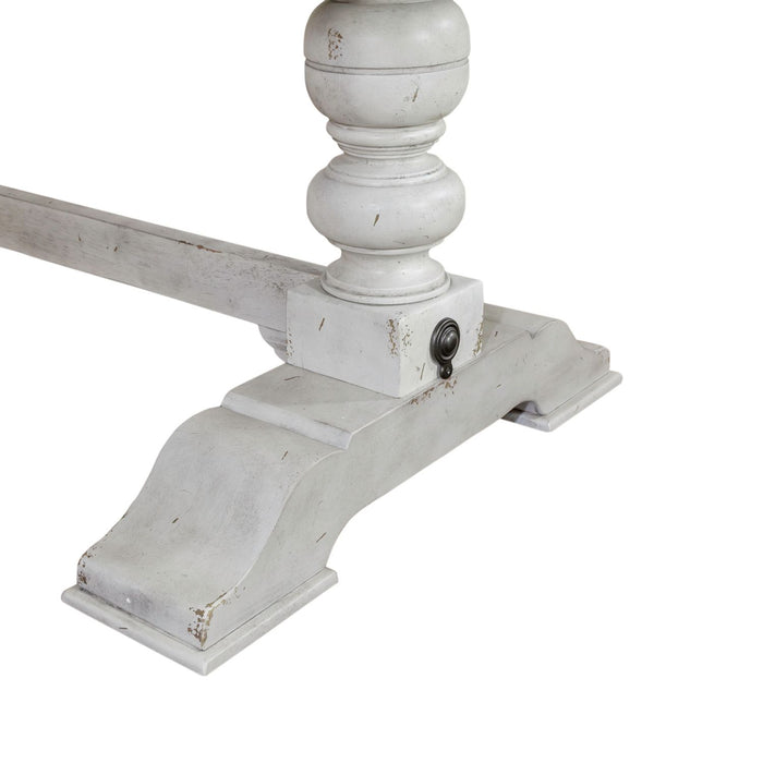 Whitney Trestle Table in Weathered Gray