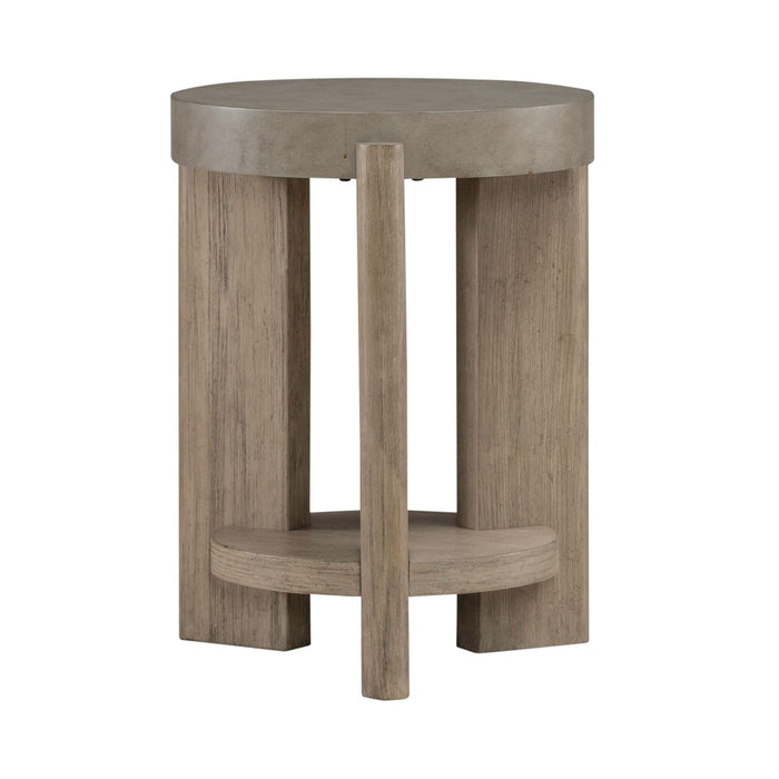 Affinity Chairside Table in Dusty Taupe with Concrete Top image