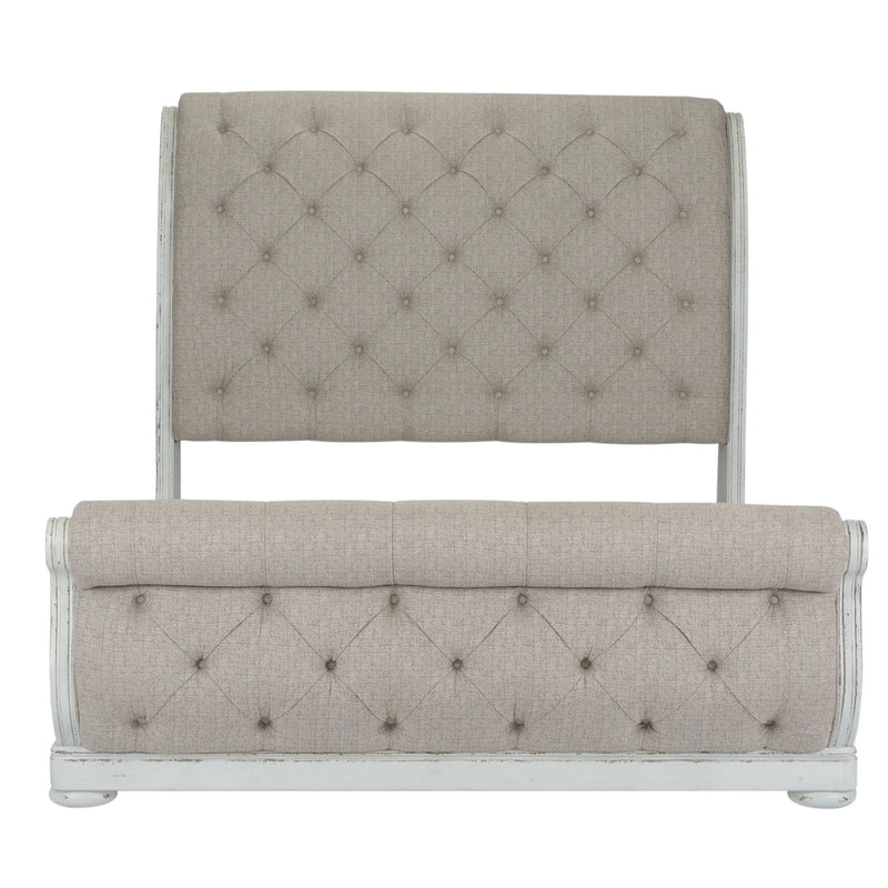 Abbey Park King California Sleigh Bed, Dresser & Mirror, Chest image