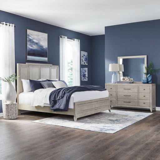New Haven Queen Panel Bed, Dresser & Mirror image