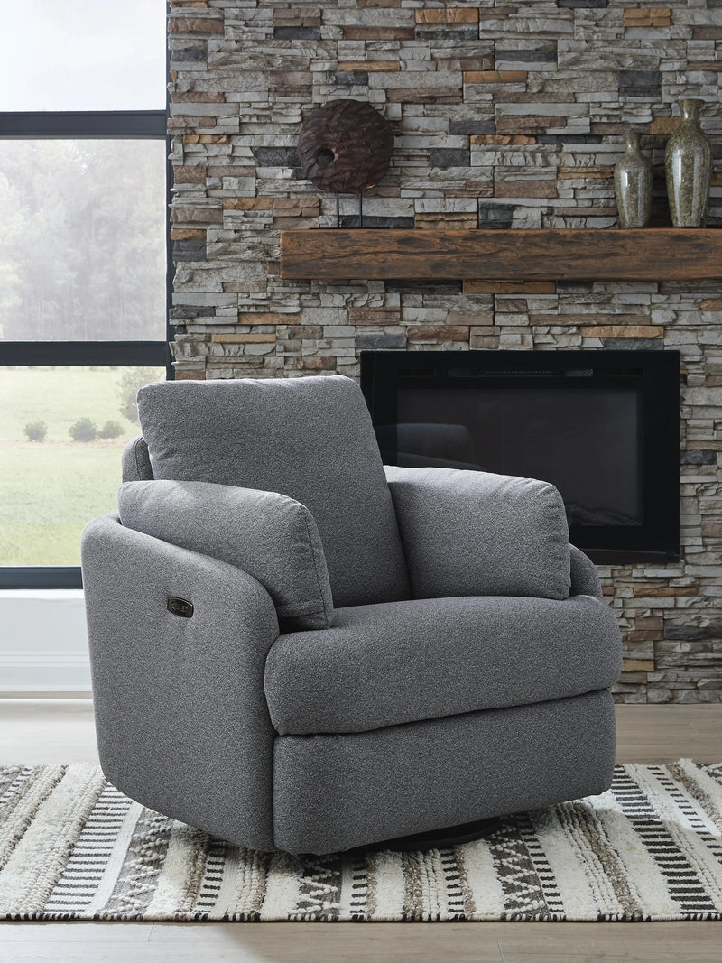 Alainmont Next-Gen Nuvella Swivel Power Recliner