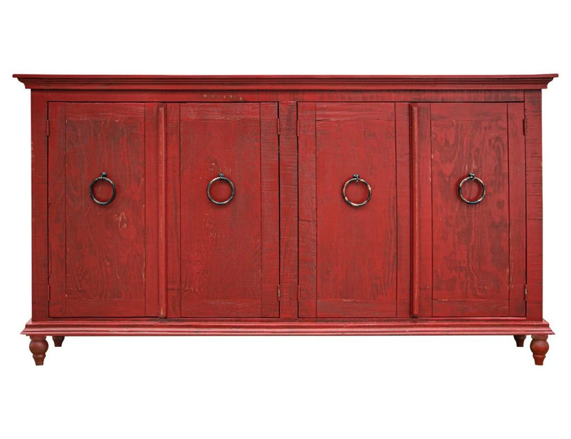 Capri Console w/4 Doors, Red finish*