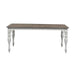 Magnolia Manor Leg Table in Antique White Base w/ Weathered Bark Tops image