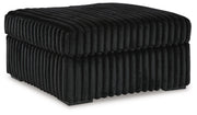 Midnight-Madness Oversized Accent Ottoman - Onyx