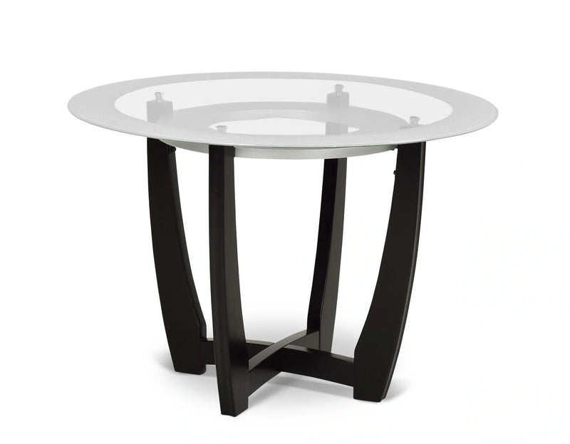 Steve Silver Verano Glass Top Table in Black