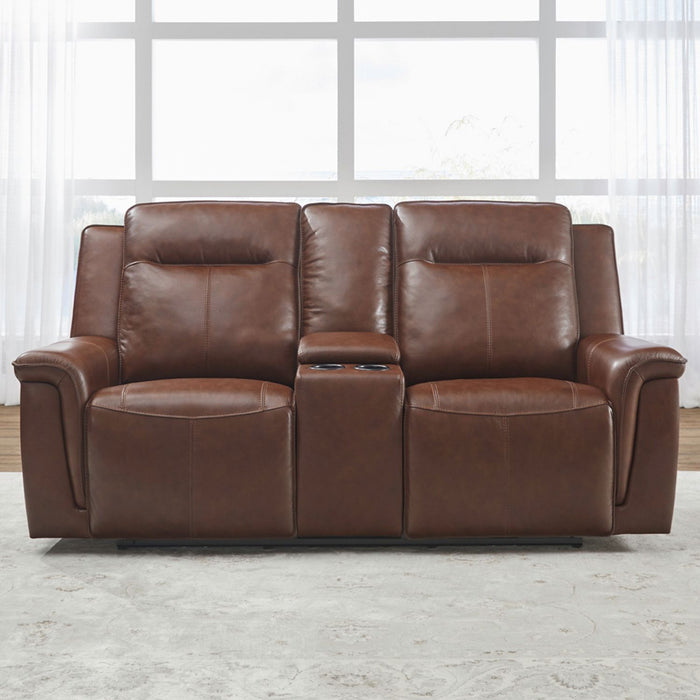 Avery Loveseat w/Console P2 - Cognac image