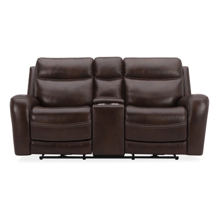 Blair Loveseat w/Console P2 & ZG in Cognac