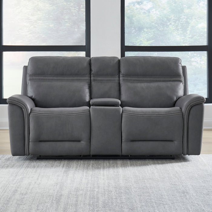 Liberty Furniture Cooper Loveseat w/Console P3 & ZG in Blue Gray image