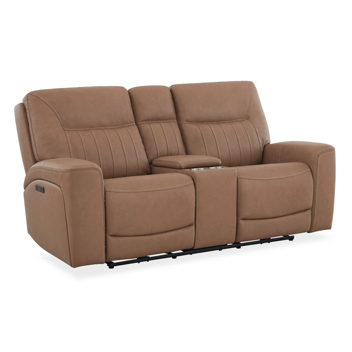Bennett Loveseat with Console P2 & ZG in Butternut