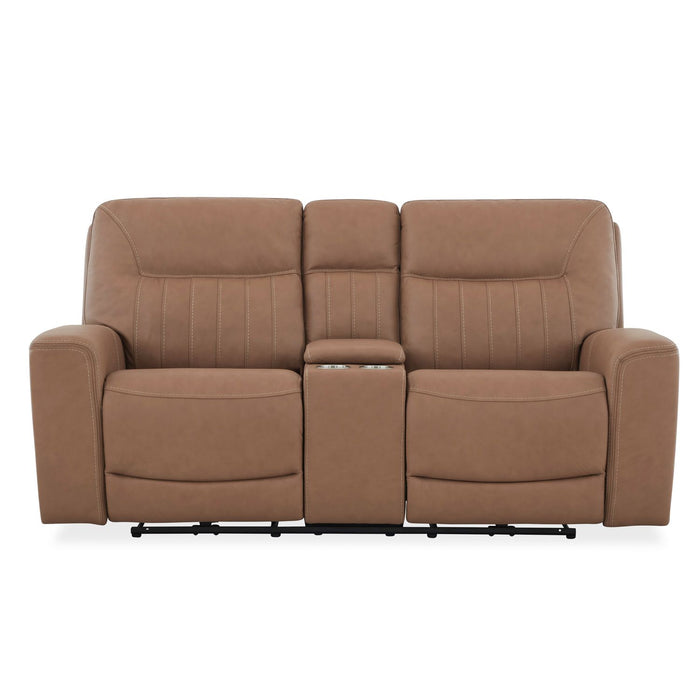 Bennett Loveseat with Console P2 & ZG in Butternut