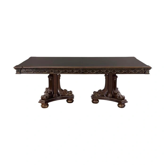 Catalonia Rectangular Pedestal Dining Table in Cherry 1824-112