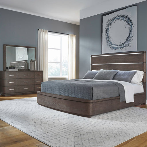 Cascade Falls Queen Panel Bed, Dresser & Mirror image