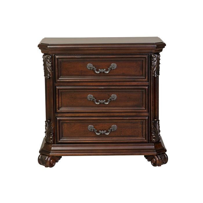 Messina Estates King Poster Bed, Dresser & Mirror, Chest, Night Stand