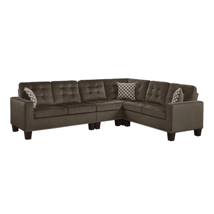 Lantana 2-Piece Reversible Sectional in Chocolate 9957CH*SC