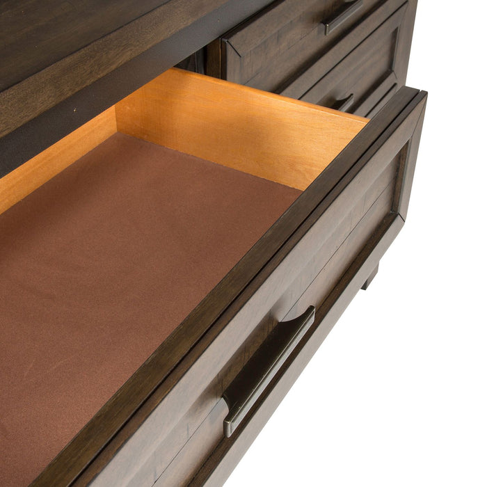 Thornwood Hills Two Sided Storage Bed, Dresser & Mirror image