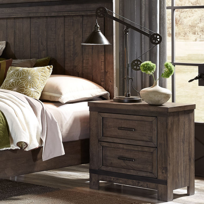 Thornwood Hills King Bookcase Bed, Dresser & Mirror, Night Stand