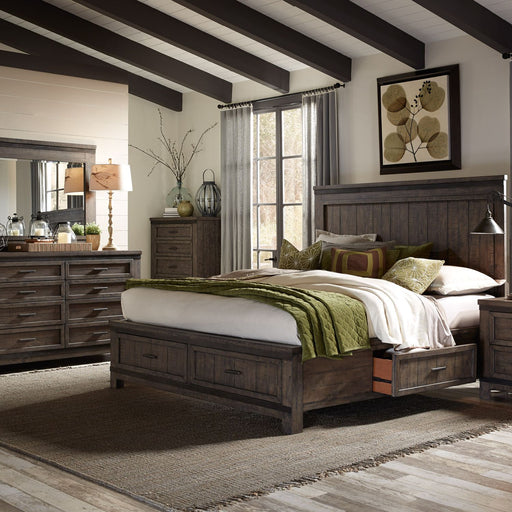 Thornwood Hills Queen Two Sided Storage Bed, Dresser & Mirror, Chest image