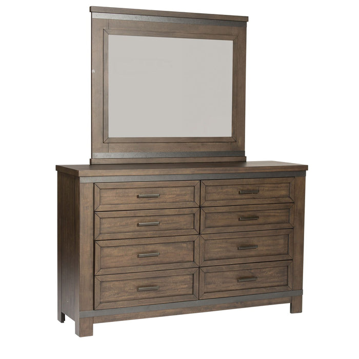 Thornwood Hills Queen Two Sided Storage Bed, Dresser & Mirror, Night Stand