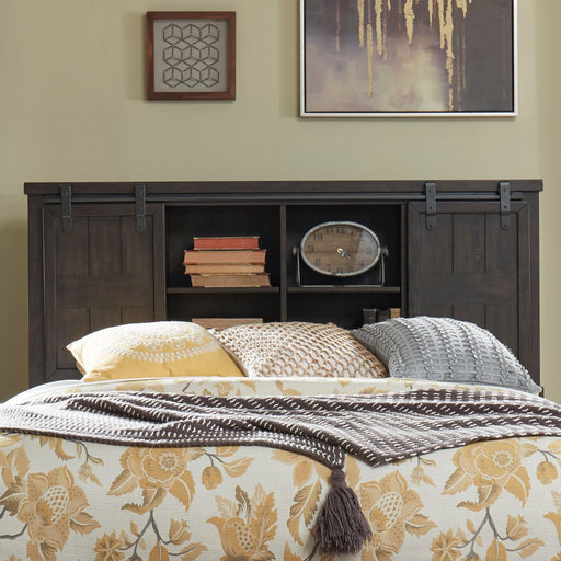 Liberty Furniture Thornwood Hills King Bookcase Bed in Rock Beaten Gray image