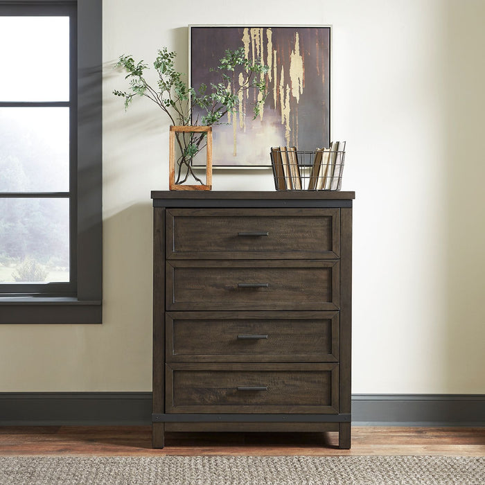 Liberty Furniture Thornwood Hills 4 Drawer Chest in Rock Beaten Gray image