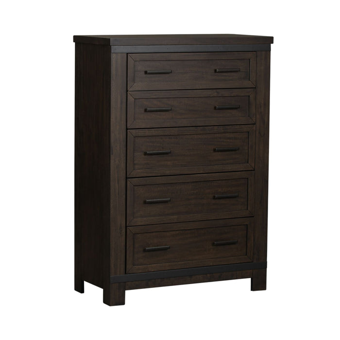 Thornwood Hills 5-Drawer Chest in Rock Beaten Gray
