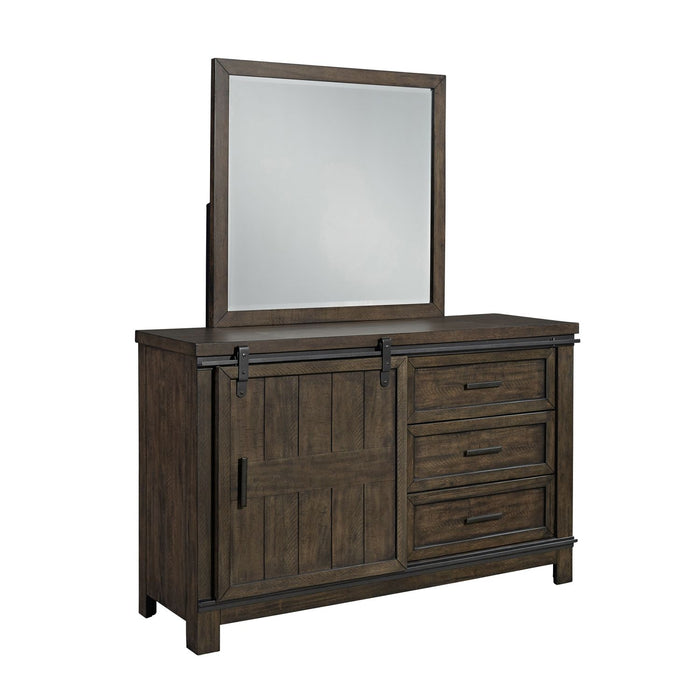 Thornwood Hills Full Bookcase Bed, Dresser & Mirror